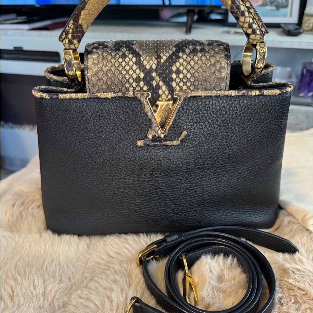 Authentic louis vuitton capuccine BB python